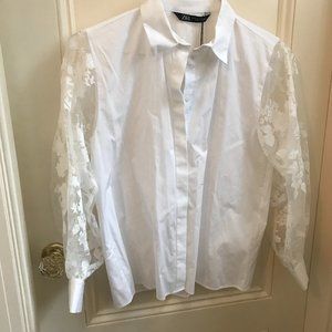 Zara White Blouse